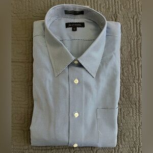 John W. Nordstrom Men's Blue Pinstripe Dress Shirt